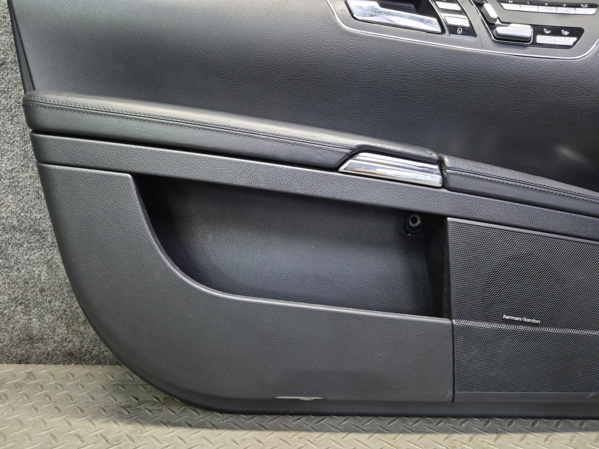 08-09 Mercedes W221 S63AMG LWB Set of 2 Front Door Interior Trim Panel Cover OEM