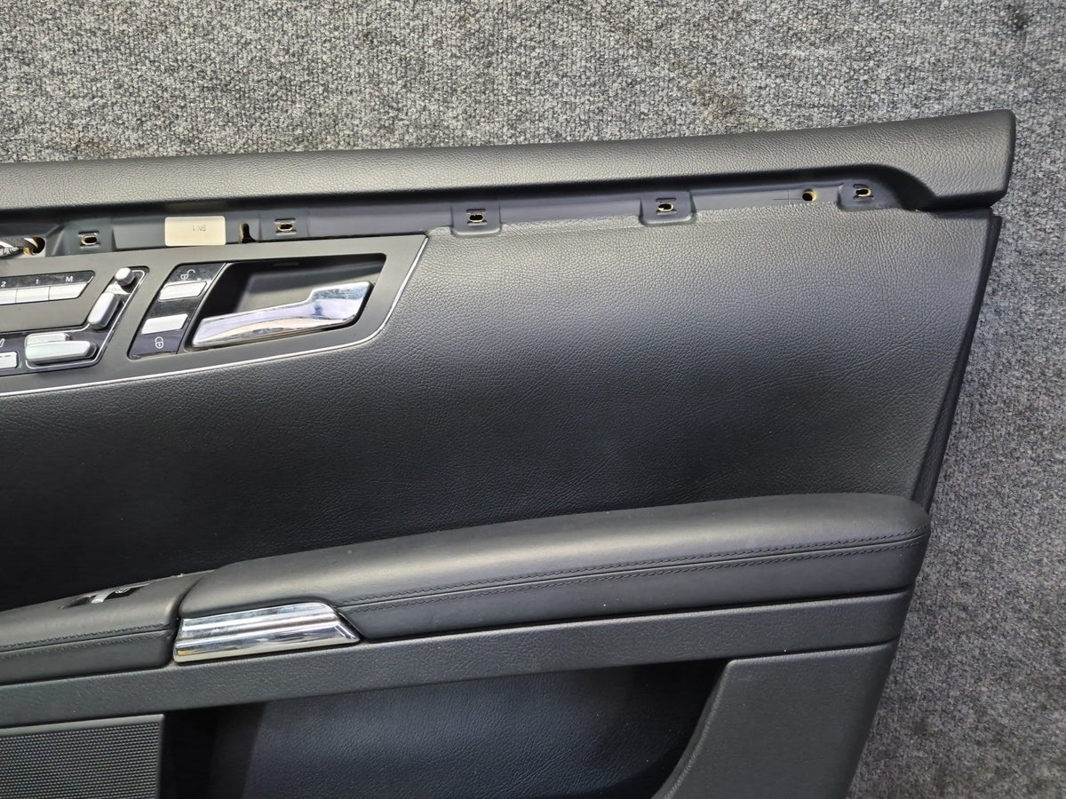 08-09 Mercedes W221 S63AMG LWB Set of 2 Front Door Interior Trim Panel Cover OEM