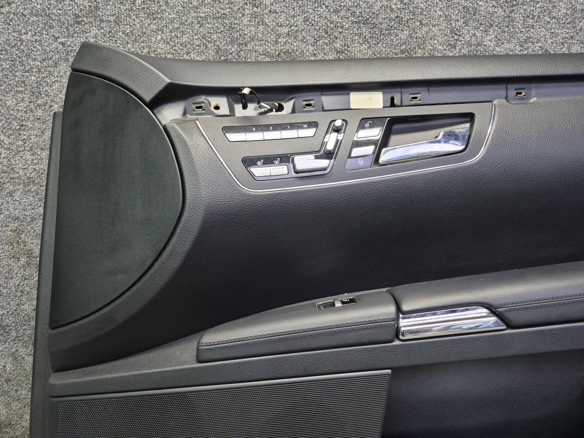 08-09 Mercedes W221 S63AMG LWB Set of 2 Front Door Interior Trim Panel Cover OEM