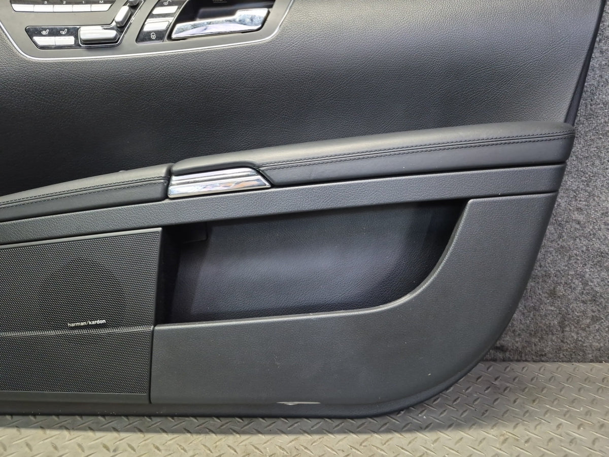 08-09 Mercedes W221 S63AMG LWB Set of 2 Front Door Interior Trim Panel Cover OEM