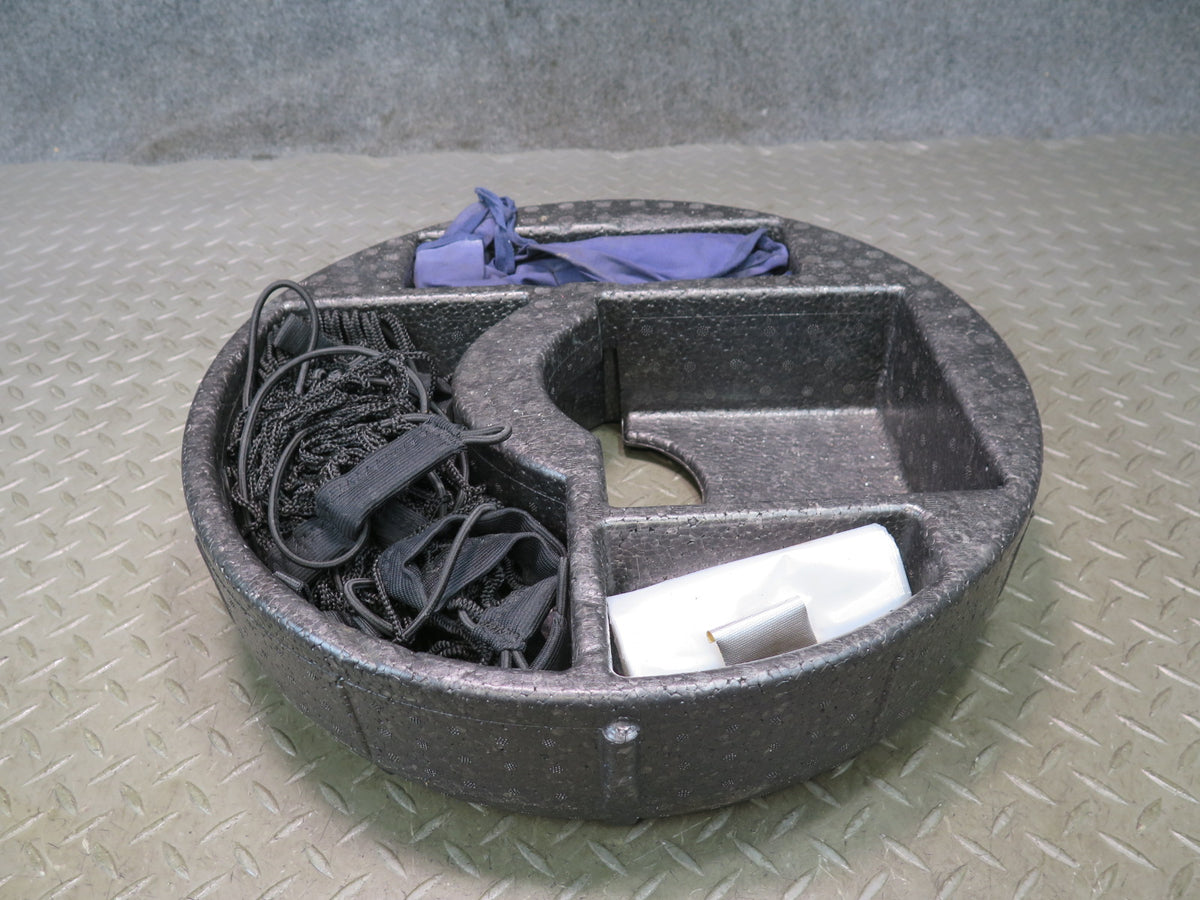03-12 Mercedes R230 Sl-class Spare Tire Retainer Foam Pump Holder Tools Set OEM