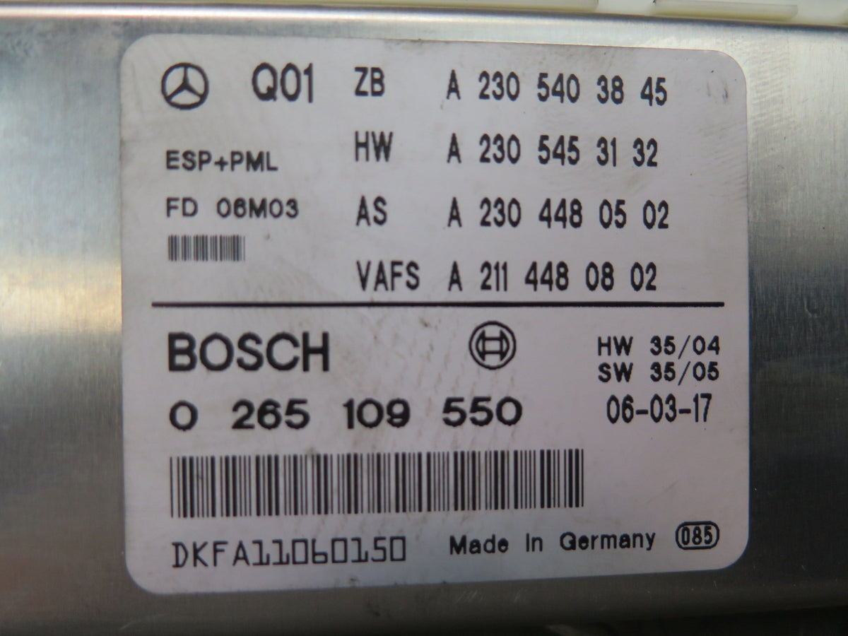 07-08 Mercedes R230 SL550 ABS Anti Lock Brake Control Module ESP Unit OEM
