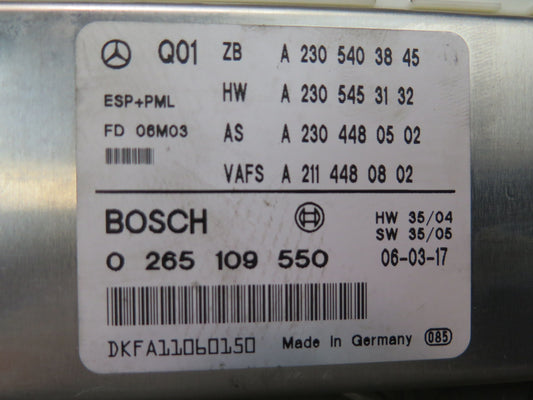 07-08 Mercedes R230 SL550 ABS Anti Lock Brake Control Module ESP Unit OEM