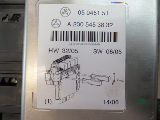 03-12 Mercedes R230 SL550 Front Left SAM Box Module 2305453832 OEM