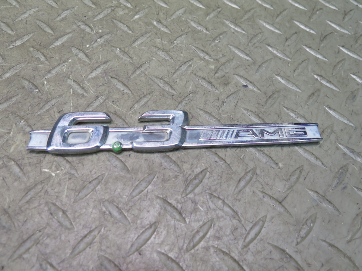 07-13 Mercedes W221 S63 AMG 6.3L Front Fender Emblem Logo Badge Set of 2 OEM