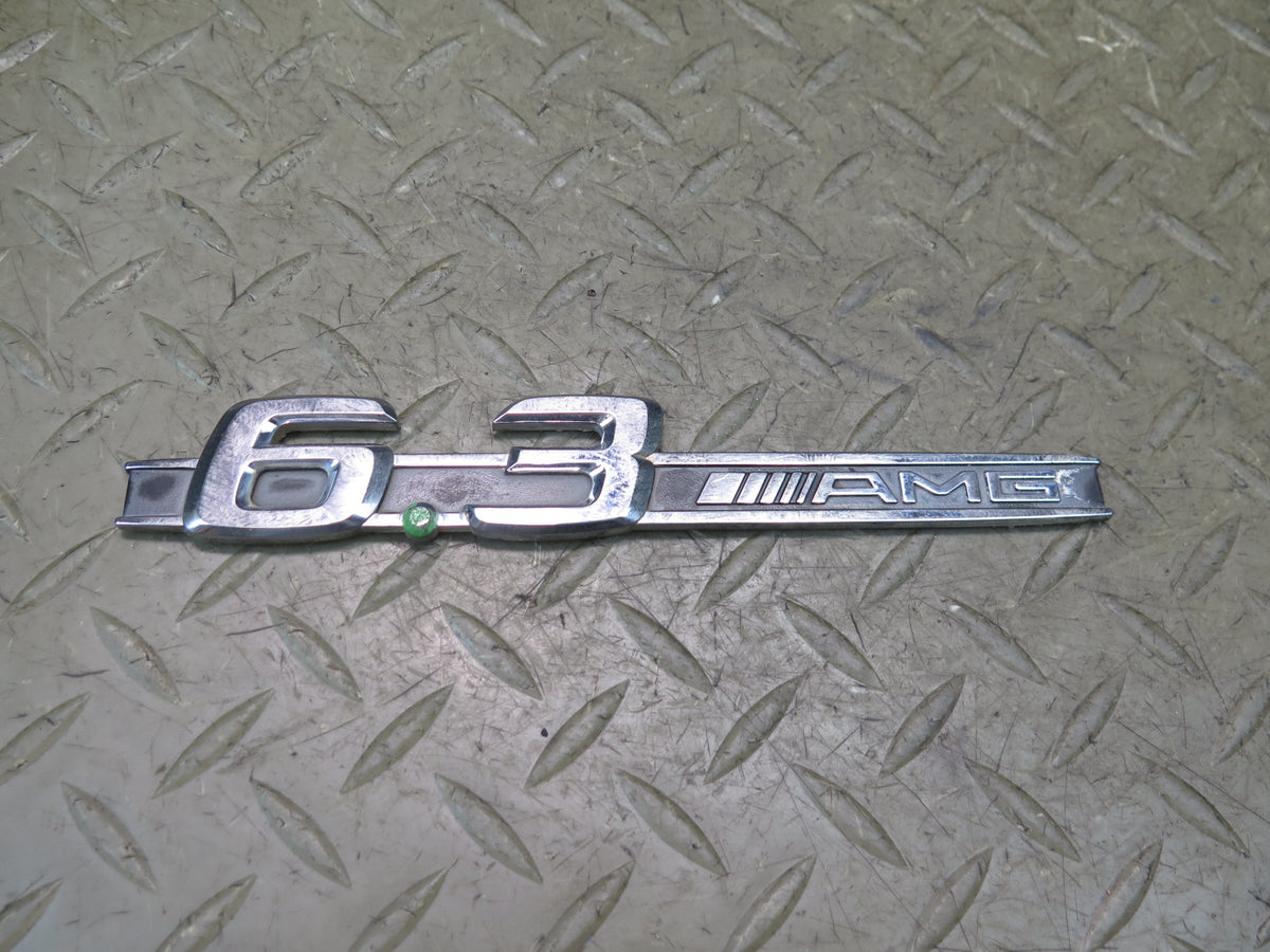 07-13 Mercedes W221 S63 AMG 6.3L Front Fender Emblem Logo Badge Set of 2 OEM
