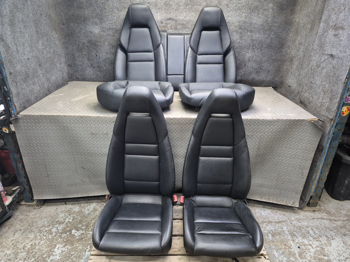 2010-2016 Porsche Panamera 970 Front & Rear Power Comfort Seat Leather Black Set