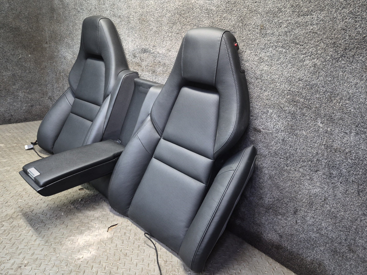 2010-2016 Porsche Panamera 970 Front & Rear Power Comfort Seat Leather Black Set