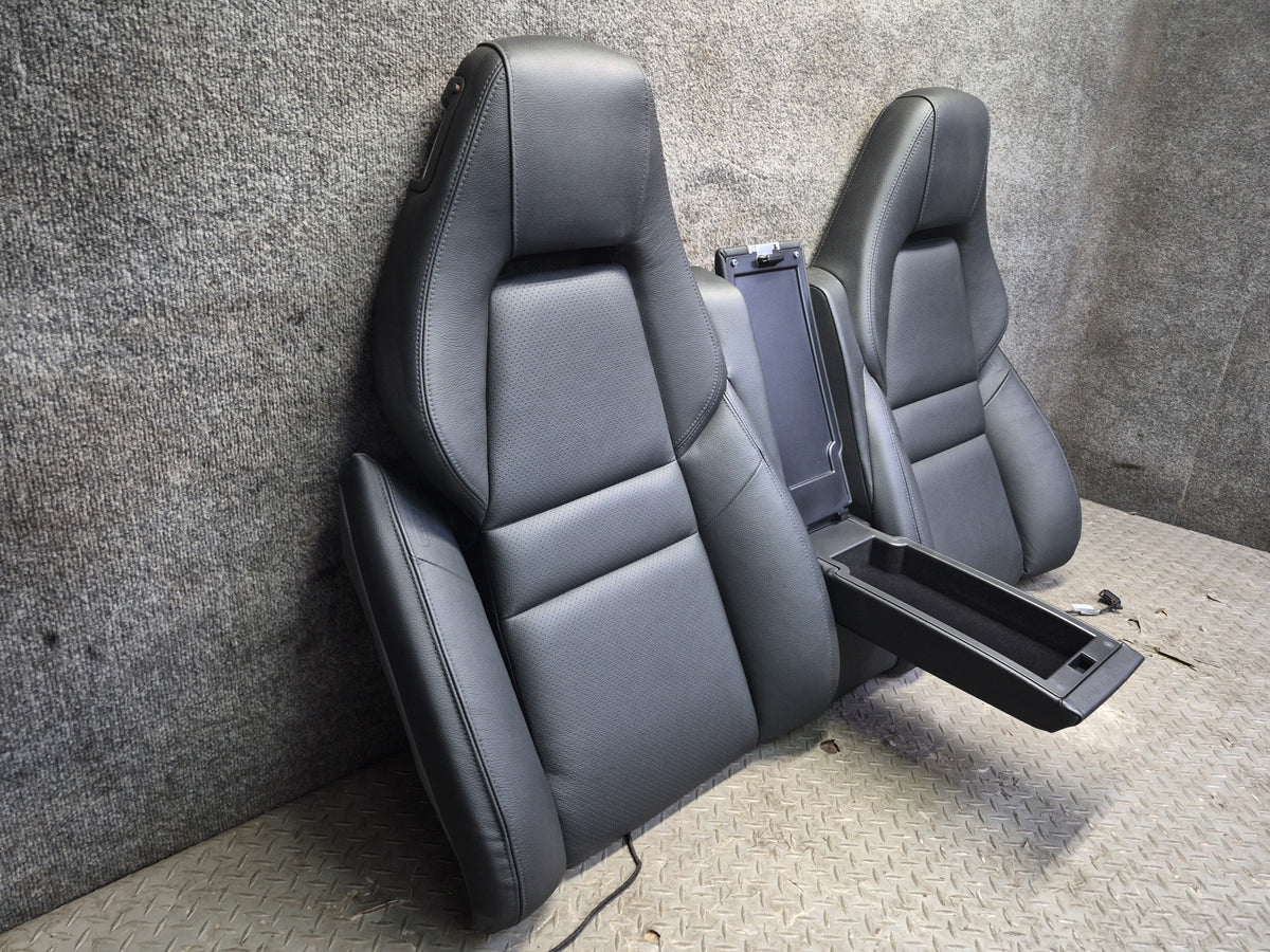 2010-2016 Porsche Panamera 970 Front & Rear Power Comfort Seat Leather Black Set