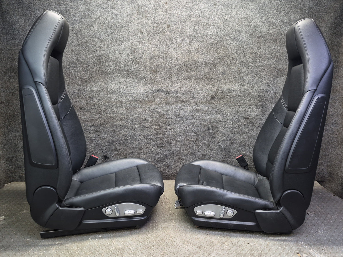 2010-2016 Porsche Panamera 970 Front & Rear Power Comfort Seat Leather Black Set