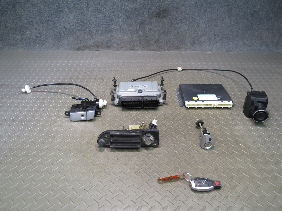 2007 Mercedes R230 SL550 M273 Engine ECU ECM Ignition Switch Lock KEY Set OEM