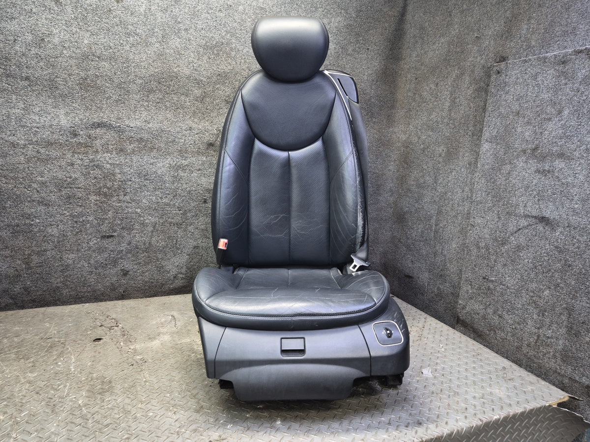 07-08 Mercedes R230 SL550 Set of 2 Front Left & Right Leather Seat Black Dmgd