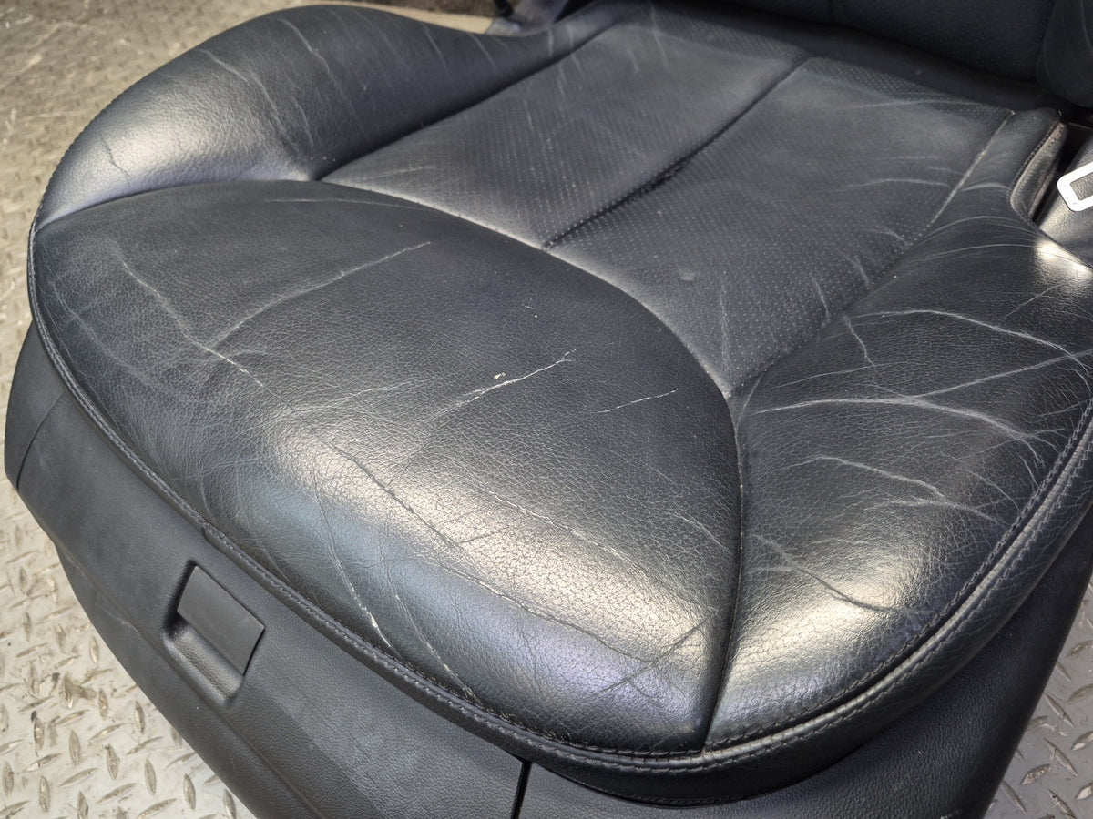 07-08 Mercedes R230 SL550 Set of 2 Front Left & Right Leather Seat Black Dmgd