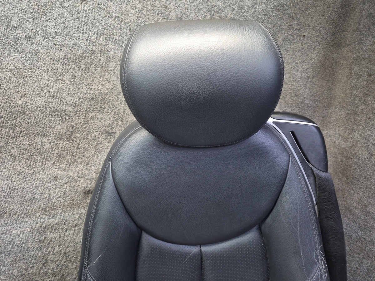 07-08 Mercedes R230 SL550 Set of 2 Front Left & Right Leather Seat Black Dmgd