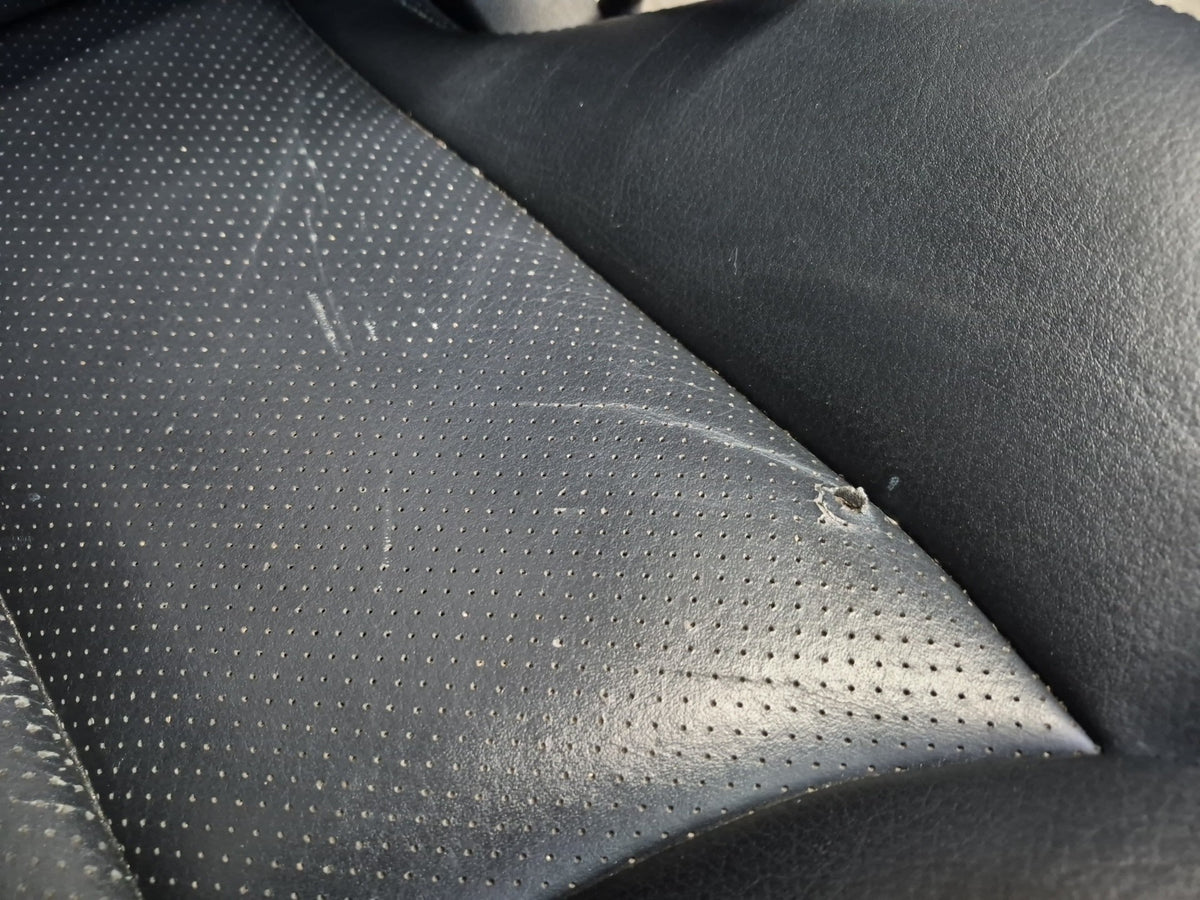 07-08 Mercedes R230 SL550 Set of 2 Front Left & Right Leather Seat Black Dmgd