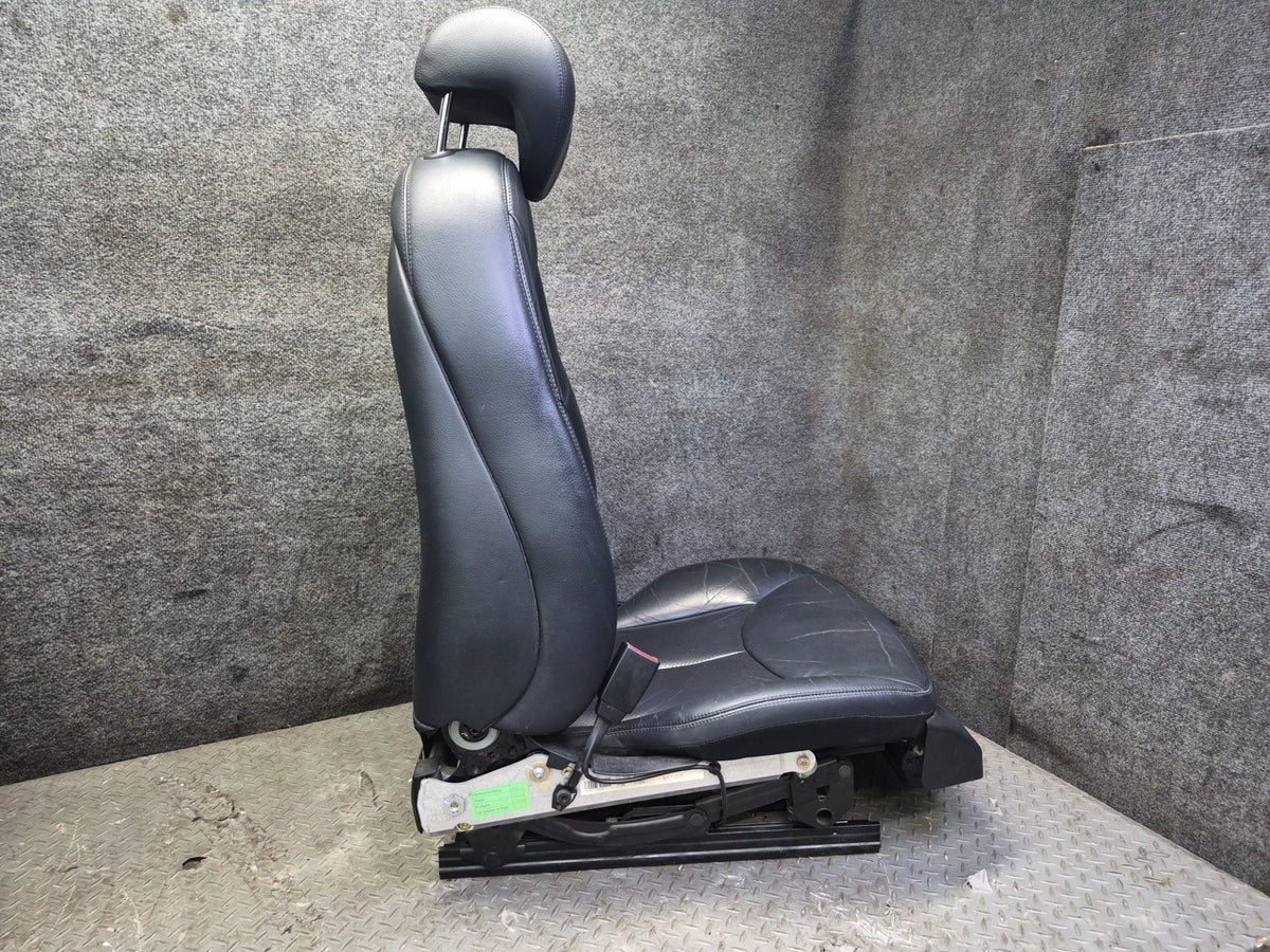 07-08 Mercedes R230 SL550 Set of 2 Front Left & Right Leather Seat Black Dmgd