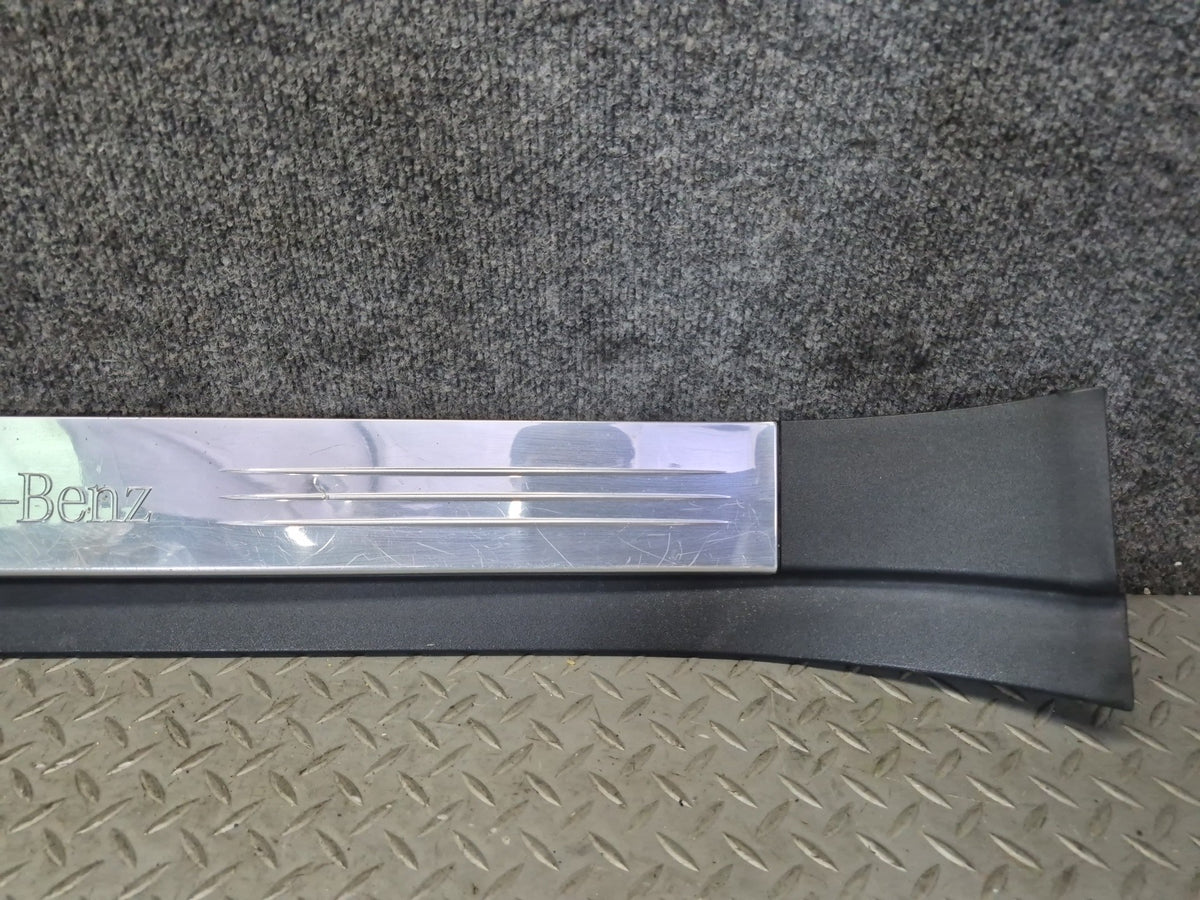 07-12 Mercedes R230 SL Set of 2 Outer Door Scuff Step Sill Plate Trim Cover OEM