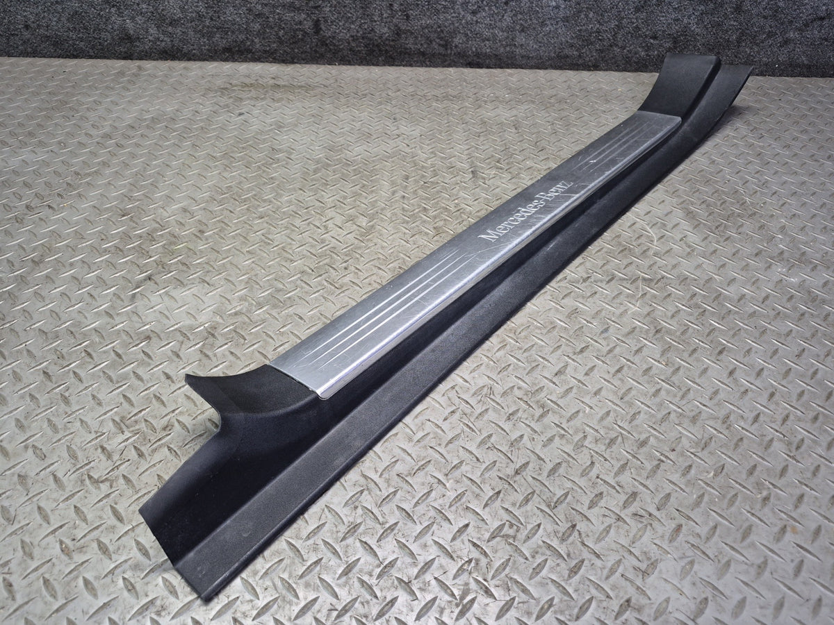 07-12 Mercedes R230 SL Set of 2 Outer Door Scuff Step Sill Plate Trim Cover OEM