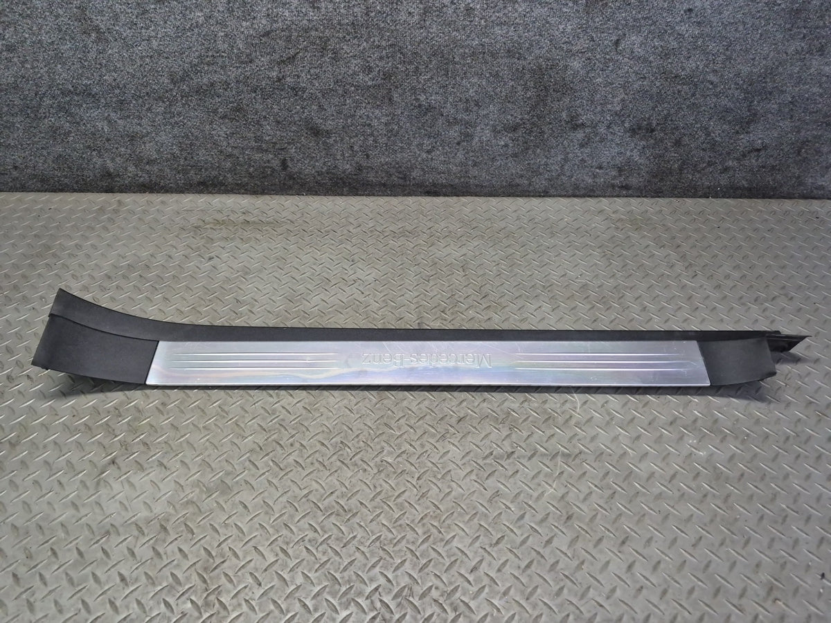 07-12 Mercedes R230 SL Set of 2 Outer Door Scuff Step Sill Plate Trim Cover OEM