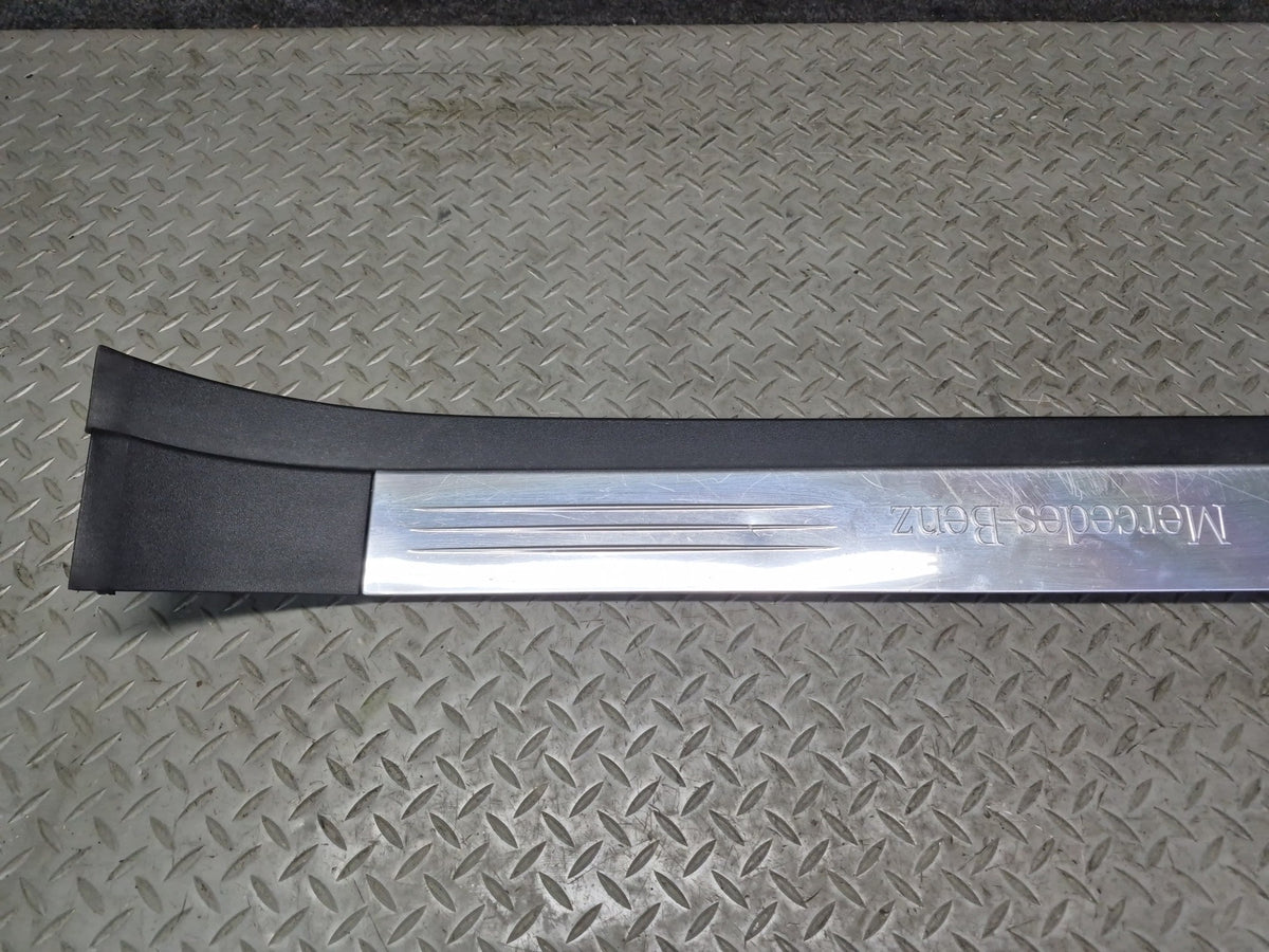 07-12 Mercedes R230 SL Set of 2 Outer Door Scuff Step Sill Plate Trim Cover OEM