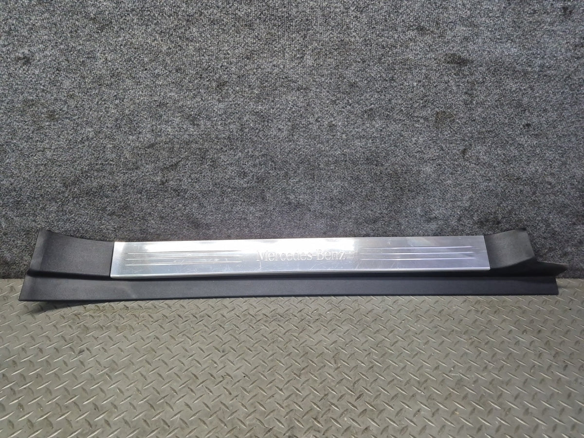 07-12 Mercedes R230 SL Set of 2 Outer Door Scuff Step Sill Plate Trim Cover OEM