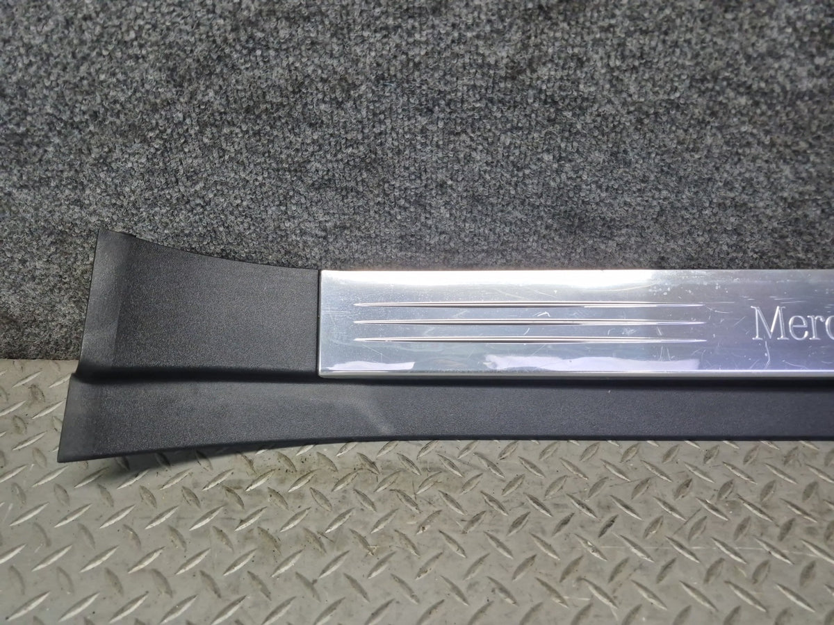 07-12 Mercedes R230 SL Set of 2 Outer Door Scuff Step Sill Plate Trim Cover OEM