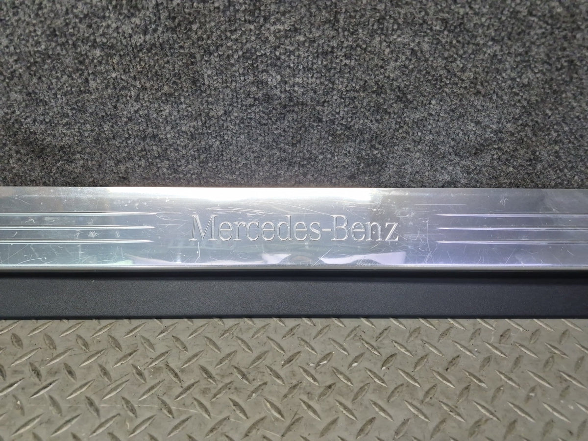 07-12 Mercedes R230 SL Set of 2 Outer Door Scuff Step Sill Plate Trim Cover OEM