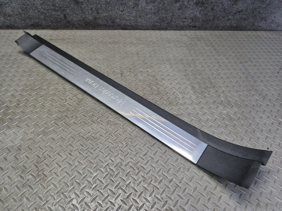 07-12 Mercedes R230 SL Set of 2 Outer Door Scuff Step Sill Plate Trim Cover OEM