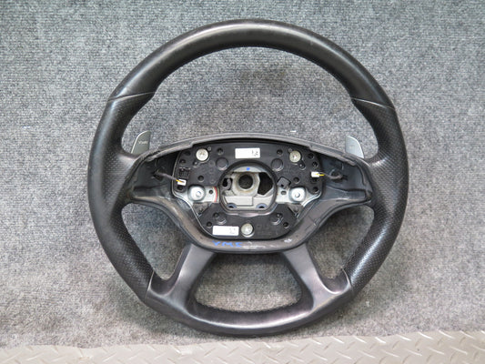 07-09 Mercedes W221 S63 AMG Sport Leather Steering w Paddles Black OEM