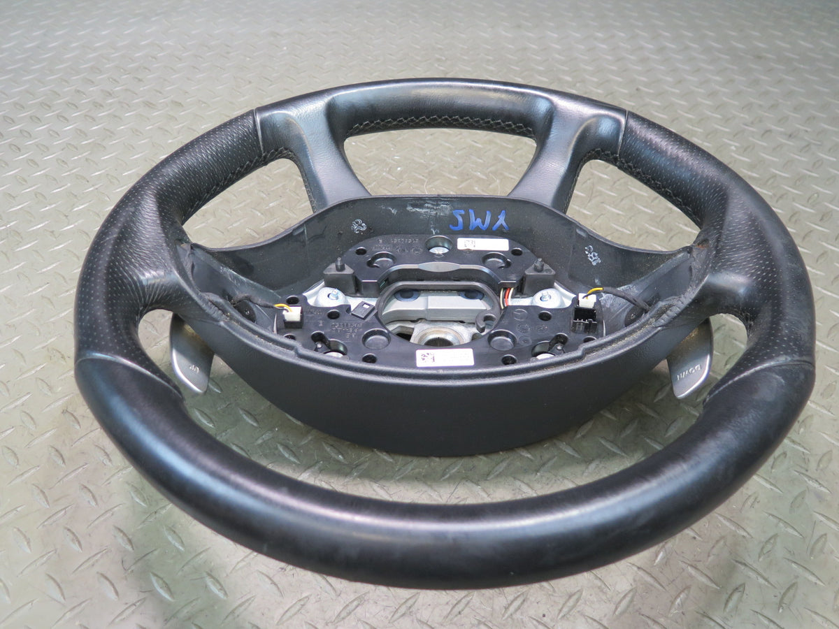 07-09 Mercedes W221 S63 AMG Sport Leather Steering w Paddles Black OEM