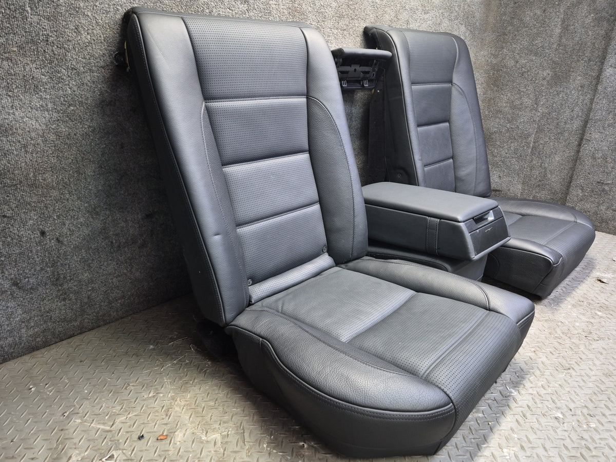 07-09 Mercedes W221 S63 AMG LWB Front & Rear Leather Seat Set Black OEM