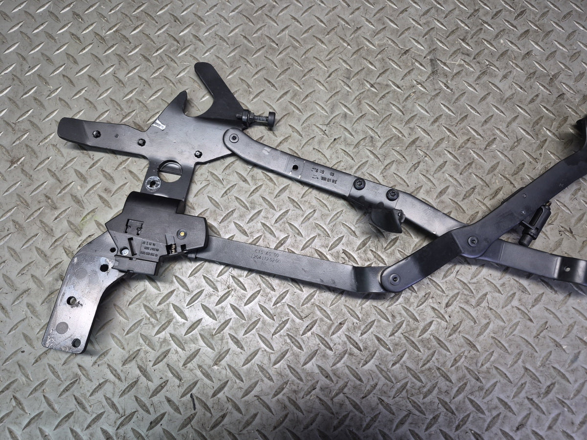 07-12 Mercedes R230 Sl-class Rear Trunk Lid Left & Right Hinge w Support Set OEM