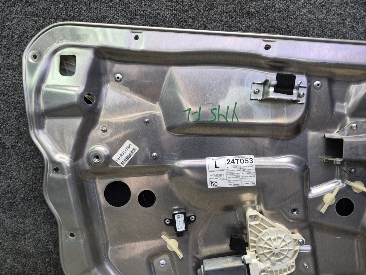 07-13 Mercedes W221 S-class Front Left Door Window Regulator w Motor & Panel OEM