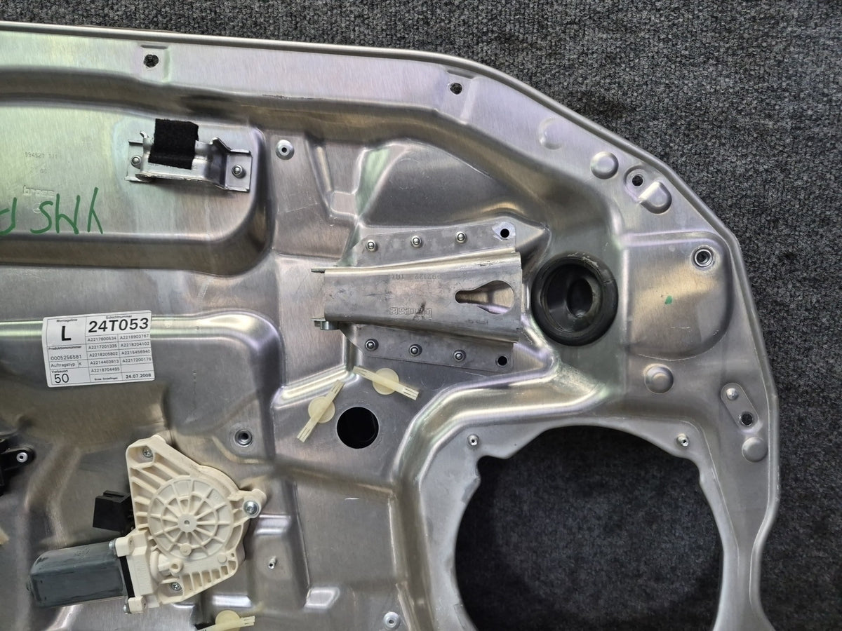 07-13 Mercedes W221 S-class Front Left Door Window Regulator w Motor & Panel OEM