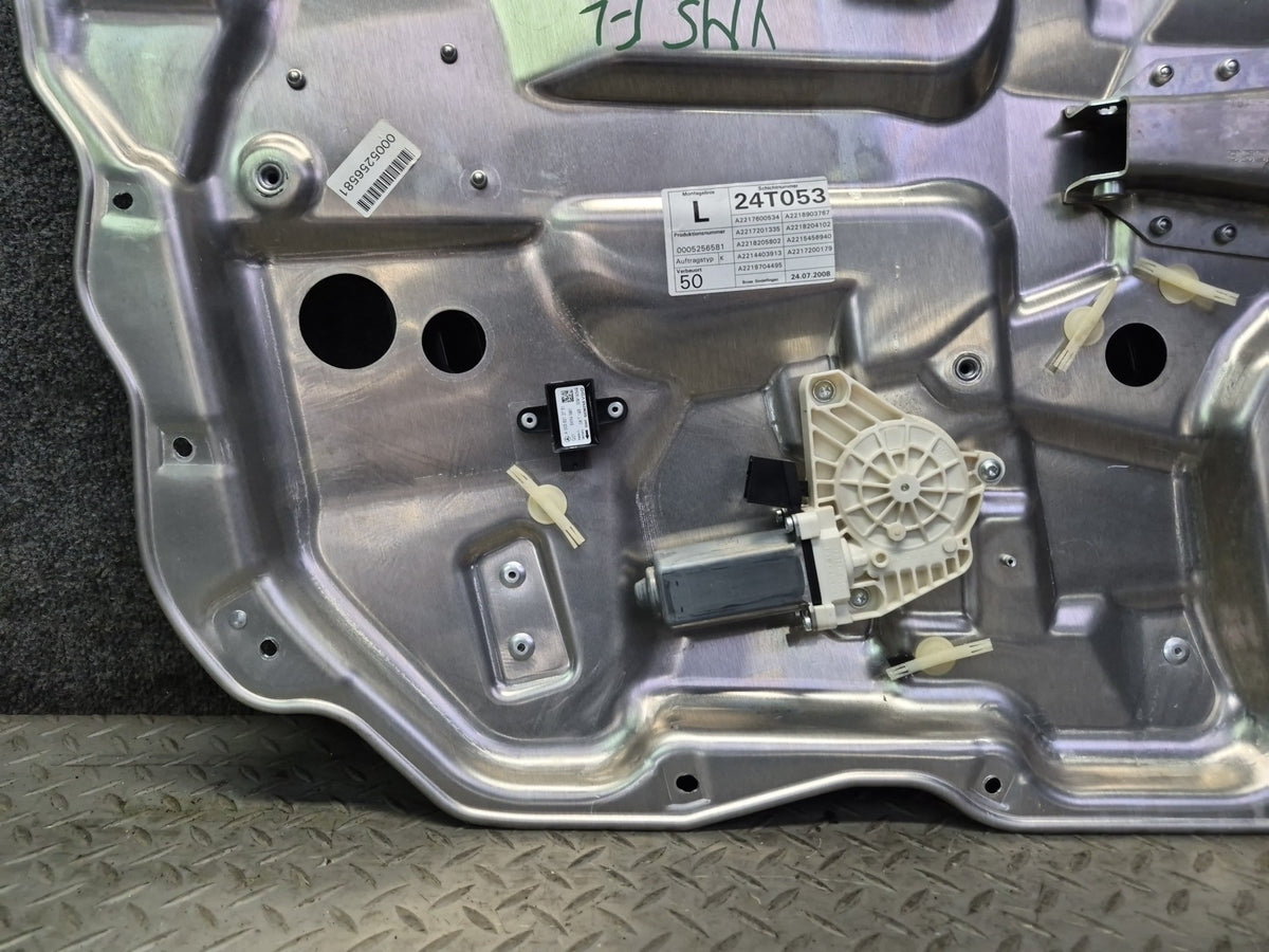 07-13 Mercedes W221 S-class Front Left Door Window Regulator w Motor & Panel OEM