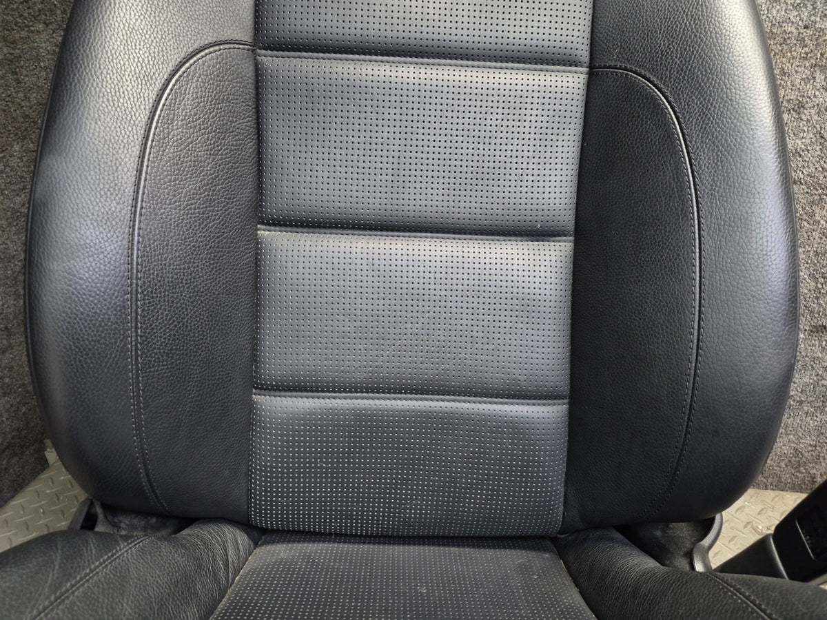 07-09 Mercedes W221 S63 AMG LWB Front & Rear Leather Seat Set Black OEM