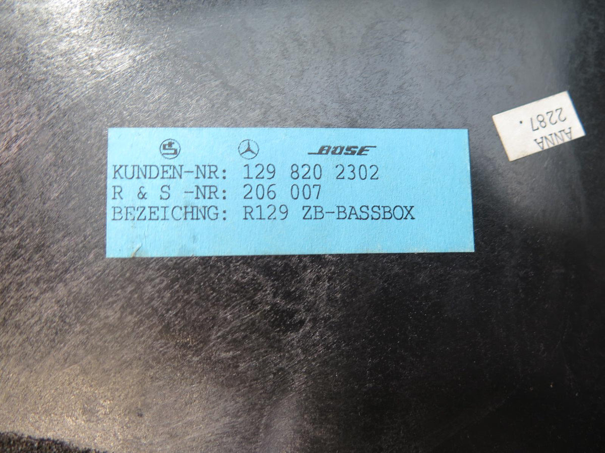 94-02 Mercedes R129 Sl-class Rear Bose Subwoofer Speaker Box 1298202302 OEM