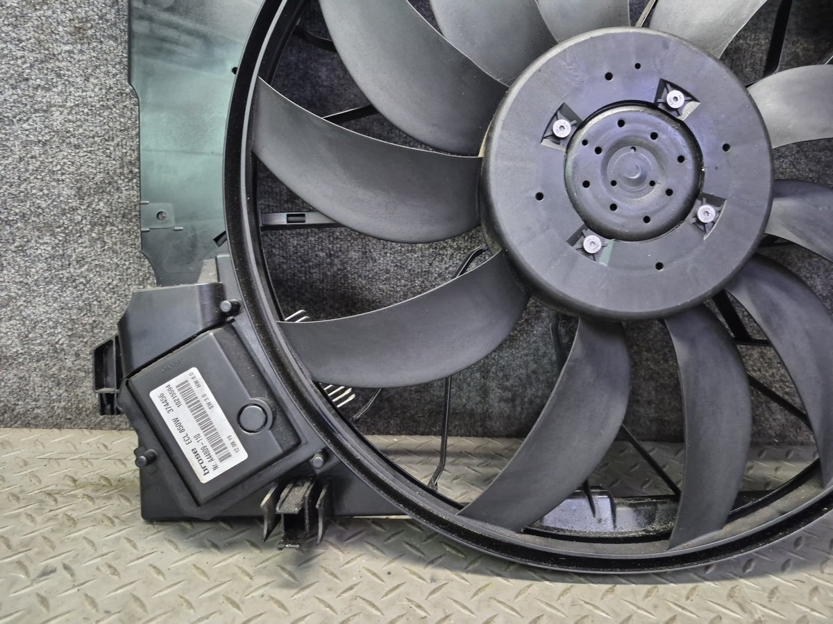 08-13 Mercedes W221 S63 AMG Engine Cooling Fan Motor w Shroud 2115002293 OEM