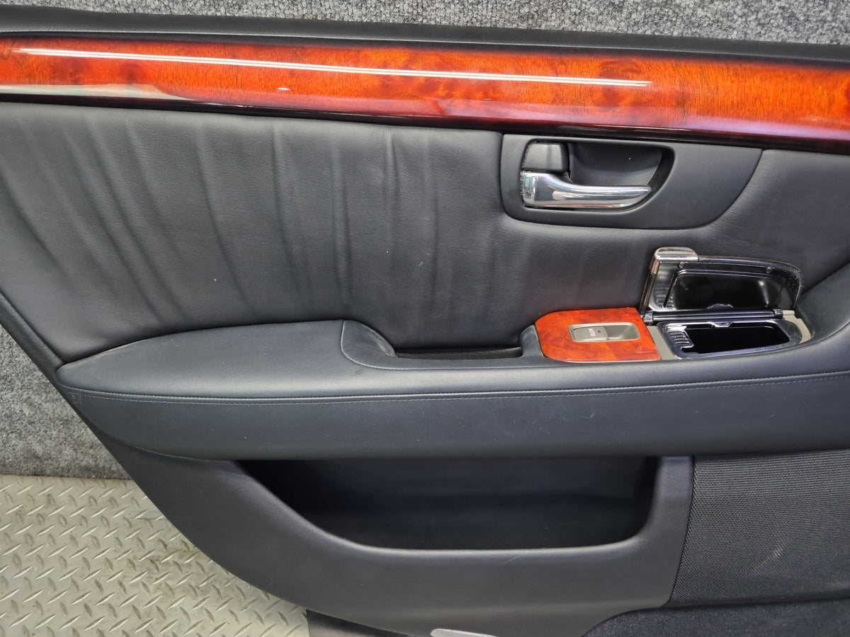 04-06 Lexus UCF30L LS430 Set of 2 Rear Door Interior Trim Cover Panel Black OEM