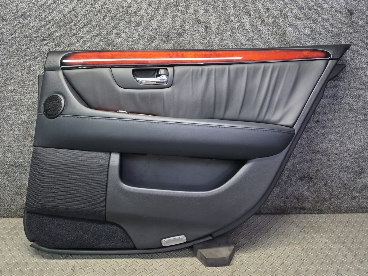 04-06 Lexus UCF30L LS430 Set of 2 Rear Door Interior Trim Cover Panel Black OEM