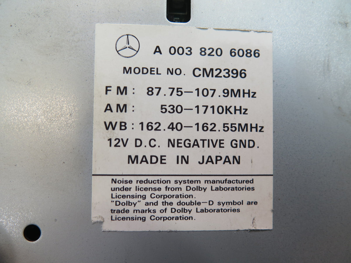 94-98 Mercedes R129 Sl-class Car Stereo Radio Cassette Player 0038206086 OEM