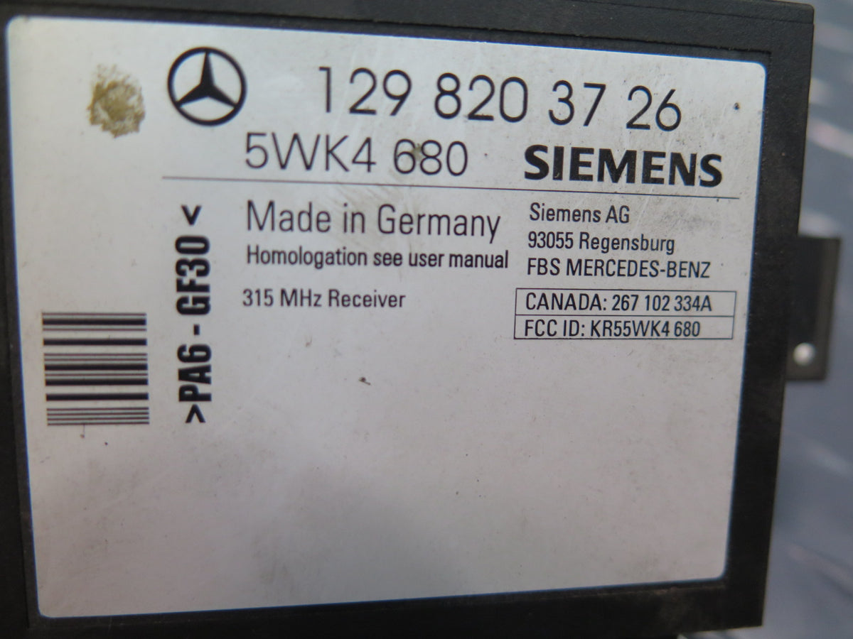 94-02 Mercedes R129 Sl-class Anti Theft Alarm Control Module 1298203726 OEM