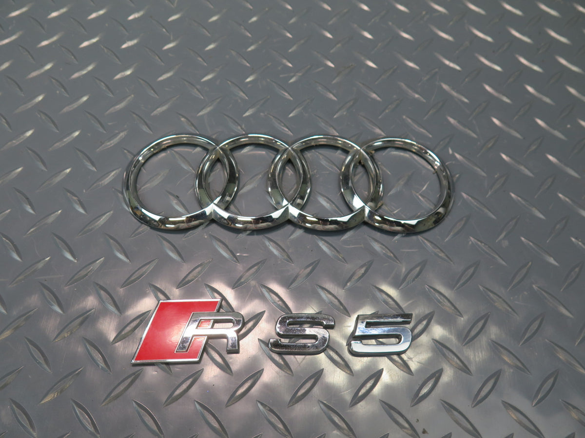11-16 Audi RS5 8F7 Rear Trunk Lid Emblem Badge Logo Set OEM