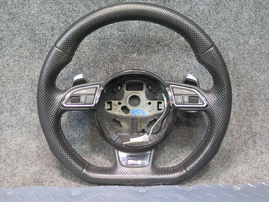 14-15 Audi RS5 8F7 Sport Multifunction Leather Steering w Shifter Paddle OEM