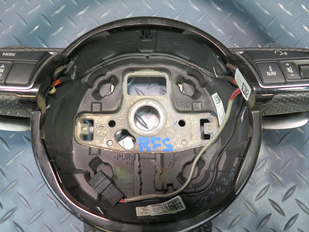14-15 Audi RS5 8F7 Sport Multifunction Leather Steering w Shifter Paddle OEM