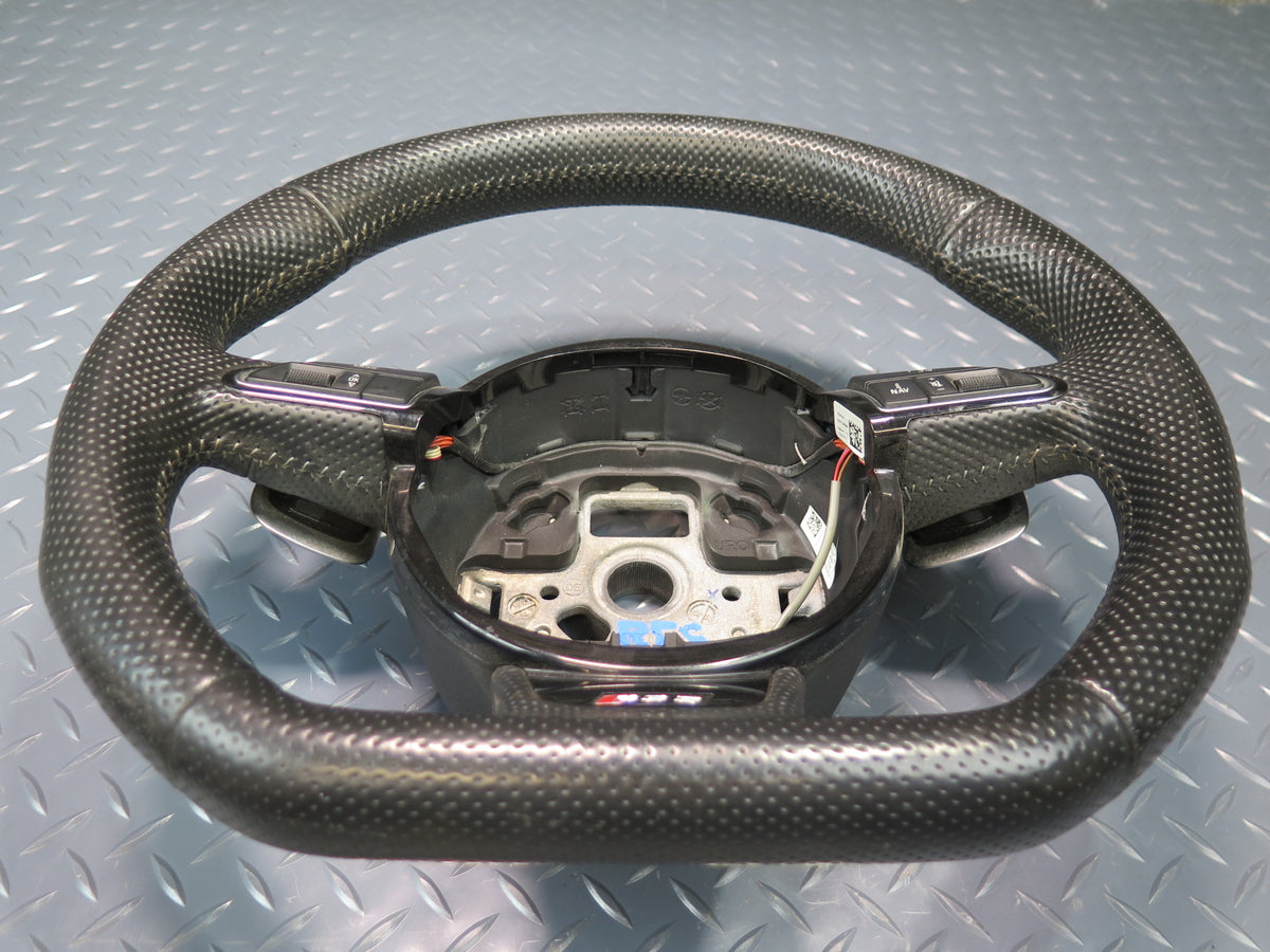 14-15 Audi RS5 8F7 Sport Multifunction Leather Steering w Shifter Paddle OEM