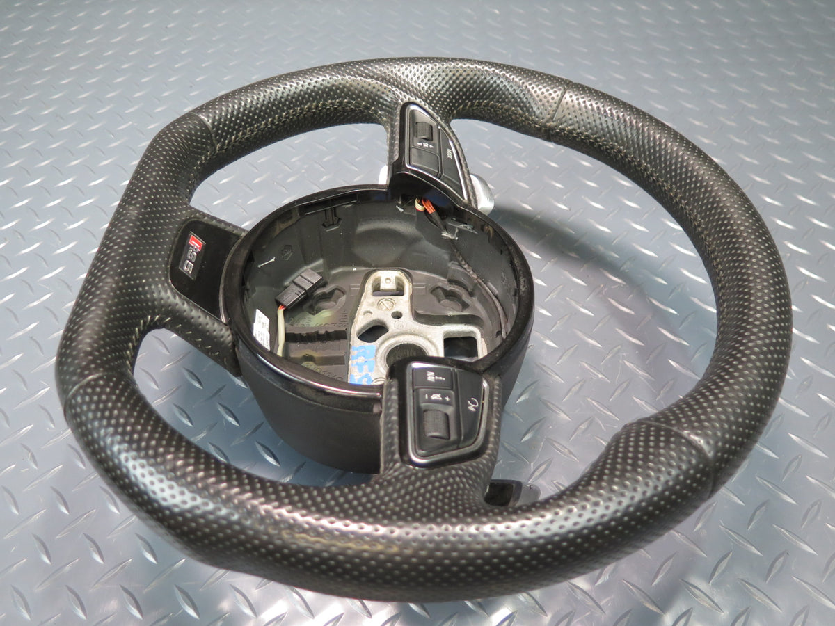 14-15 Audi RS5 8F7 Sport Multifunction Leather Steering w Shifter Paddle OEM