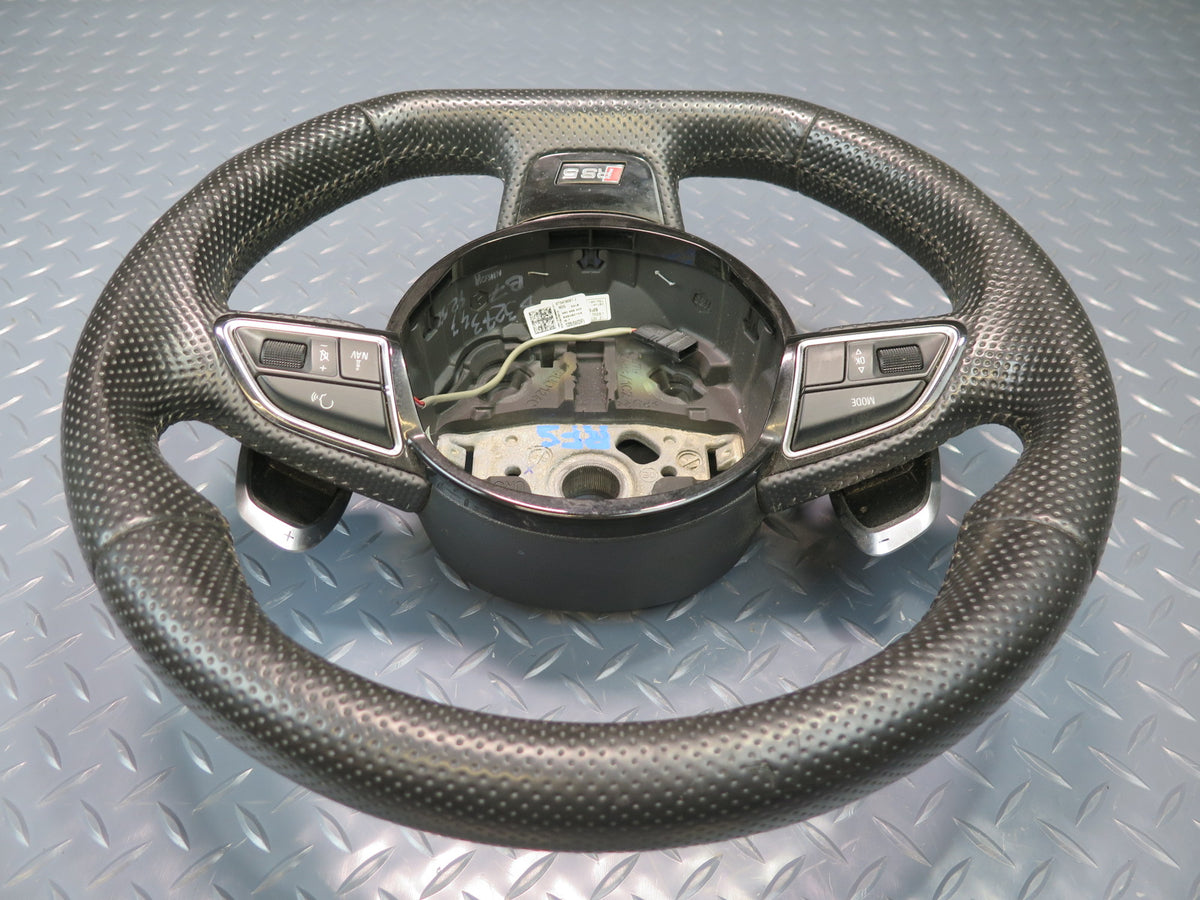 14-15 Audi RS5 8F7 Sport Multifunction Leather Steering w Shifter Paddle OEM