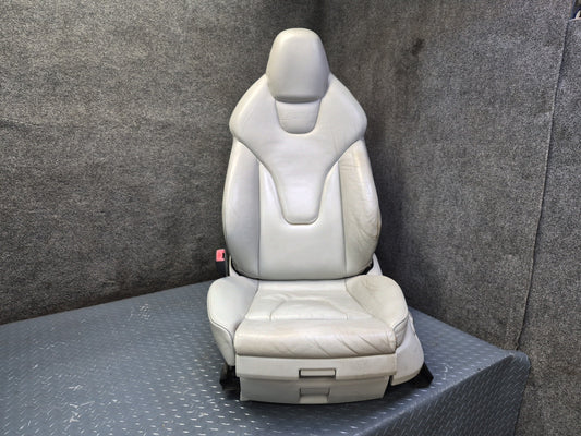 13-15 Audi RS5 8F7 Front & Rear Leather Heated Sport Seat Set Silver Damaged