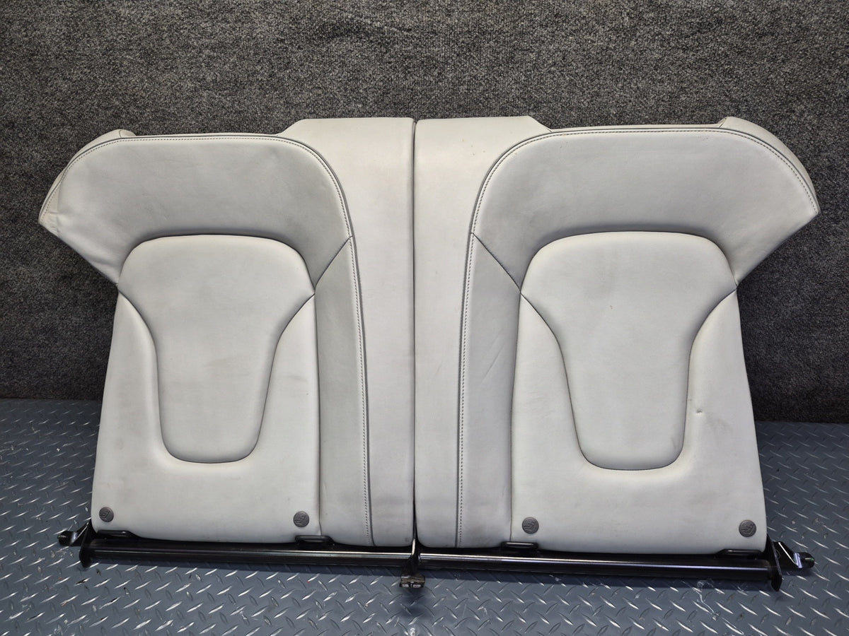 13-15 Audi RS5 8F7 Front & Rear Leather Heated Sport Seat Set Silver Damaged